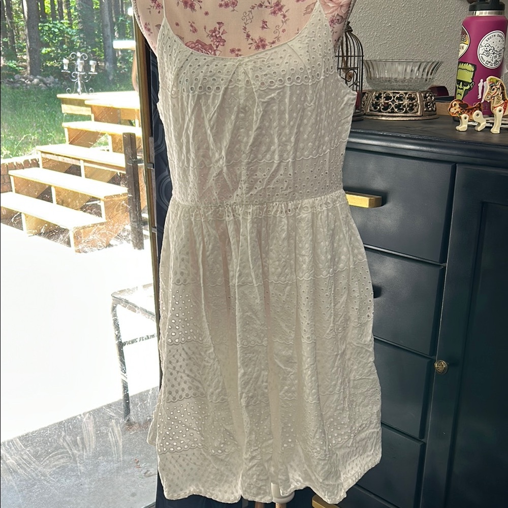 J. Crew White Eyelet Mini Dress